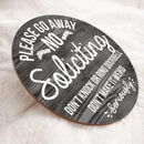 Pawzity Custom Wooden Sign, Please Go Away No Soliciting Don't Knock Or Ring Doorbell Don't Make It Weird Seriously