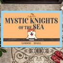 Pawzity Personalized Doormat, Gifts For Pet Lovers, Mystic Knights Of The Sea Lodge Hall Front Door Mat