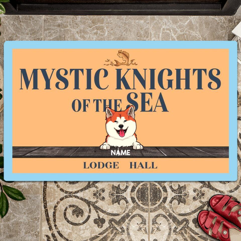 Pawzity Personalized Doormat, Gifts For Pet Lovers, Mystic Knights Of The Sea Lodge Hall Front Door Mat