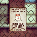 Pawzity No Soliciting Metal Yard Sign, Gifts For Dog Lovers, Seriously Don't Ring The Bell Don't Make It Weird