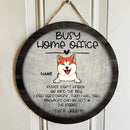 Pawzity Custom Wooden Sign, Gifts For Dog Lovers, Busy Home Office Please Don't Knock Or Ring The Bell