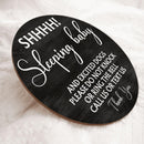 Pawzity Personalized Wood Signs, Gifts For Dog Lovers, Shh Sleeping Baby And Excited Dogs Please Do Not Knock
