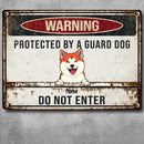 Pawzity Metal Yard Sign, Gifts For Dog Lovers, Protected By Guard Dogs Do Not Enter Funny Warning Signs