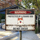 Pawzity Metal Yard Sign, Gifts For Dog Lovers, Protected By Guard Dogs Do Not Enter Funny Warning Signs
