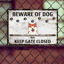 Pawzity Beware Of Dogs Metal Yard Sign, Gifts For Dog Lovers, Keep Gate Closed Funny Warning Signs