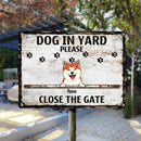 Pawzity Metal Yard Sign, Gifts For Dog Lovers, Dogs In Yard Please Close The Gate Funny Warning Signs