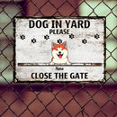 Pawzity Metal Yard Sign, Gifts For Dog Lovers, Dogs In Yard Please Close The Gate Funny Warning Signs