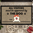 Pawzity Personalized Doormat, Gifts For Dog Lovers, All Visitors Must Be Approved By The Dog Front Door Mat