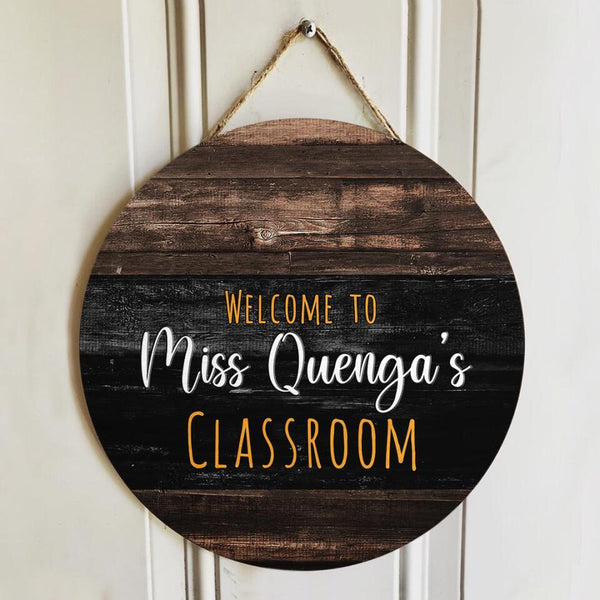 Personalized Name Welcome Classroom Signs For Teachers - Teacher Appreciation Christmas Gifts