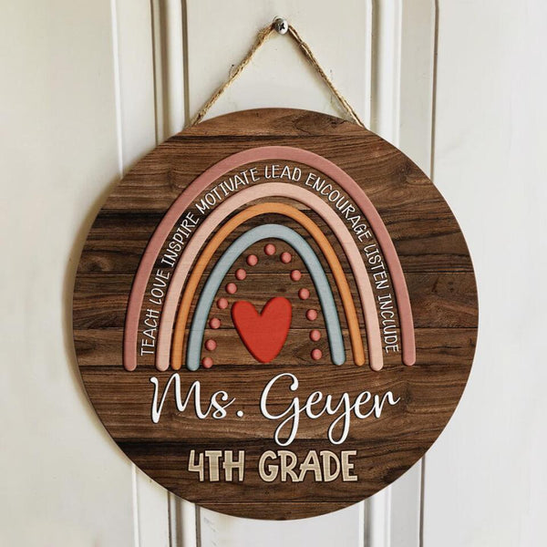 Personalized Name Teacher Welcome Signs Door Decor - Appreciation End Of Year Teacher Gifts