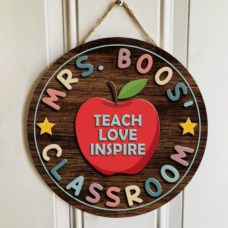 Personalized Name Classroom Signs For Teachers - Teacher Appreciation Christmas Gift Ideas