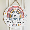 Personalized Name Teacher Door Hanger Classroom Welcome Signs - Best Teacher Gifts