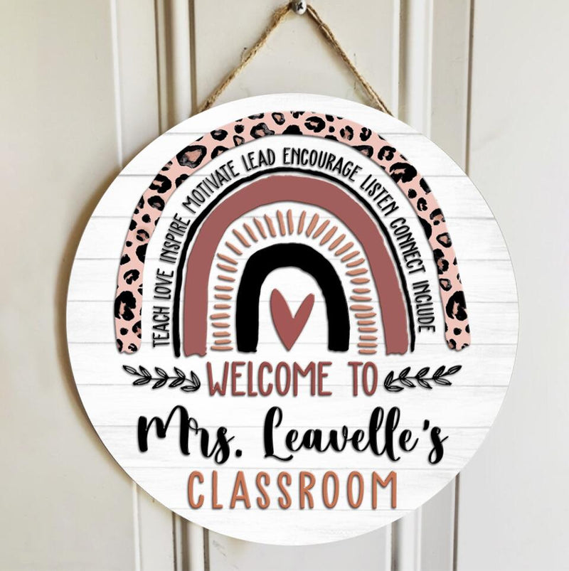Personalized Name Teacher Classroom Signs Door Decor - Unique Teacher Gift Ideas