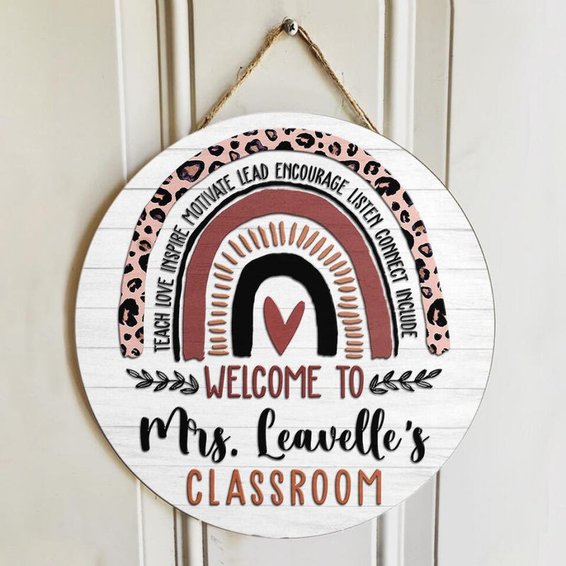 Personalized Name Teacher Classroom Signs Door Decor - Unique Teacher Gift Ideas