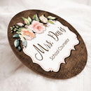 Personalized Name Classroom Sign Teacher Door Hanger - Christmas Gifts For Teachers