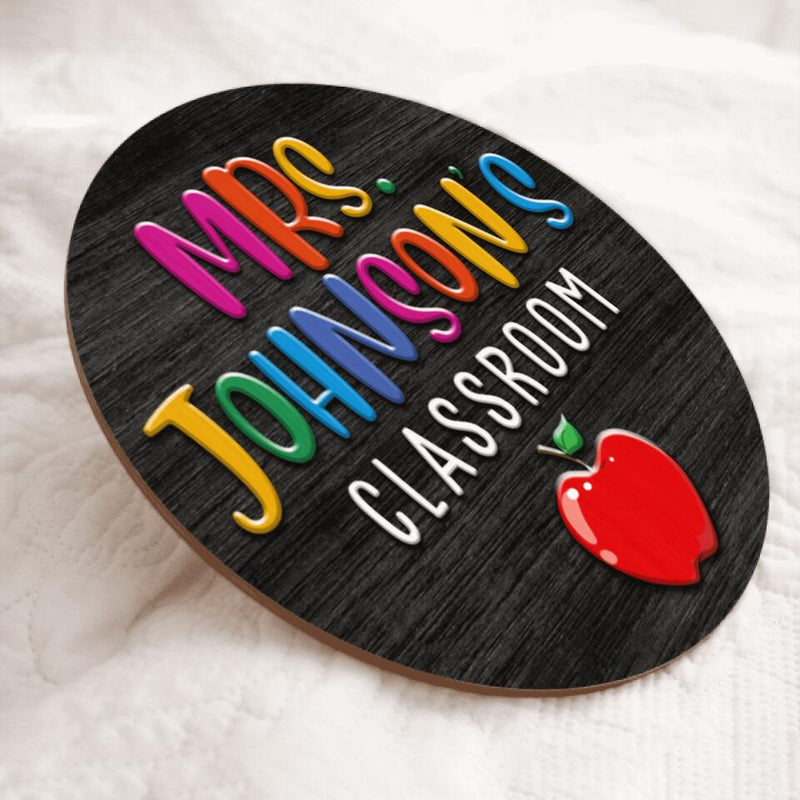 Personalized Name Teacher Classroom Signs For Door Decor - Best Teacher Appreciation Gifts