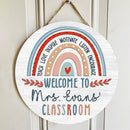 Personalized Name Welcome Teacher Door Hanger For Classroom - Back to school Teacher Gifts