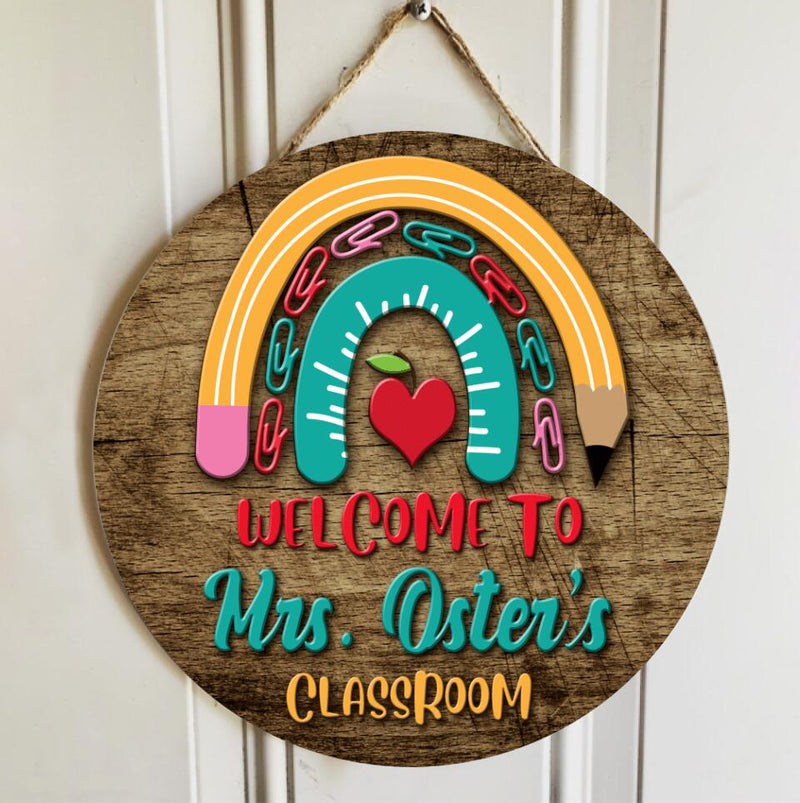 Personalized Name Welcome Classroom Classroom Signs For Teachers - Best Gifts For Teachers