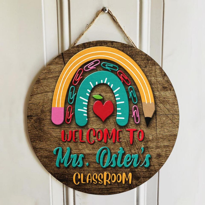 Personalized Name Welcome Classroom Classroom Signs For Teachers - Best Gifts For Teachers