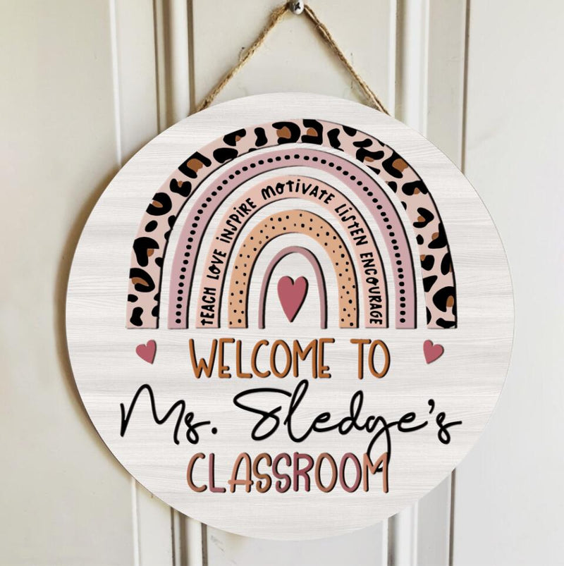 Personalized Name Welcome Teacher Signs For Classroom  - Best Gifts For Teachers
