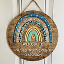 Personalized Name Teacher Door Hangers Welcome Signs - Best Gift Ideas For Teachers