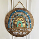 Personalized Name Teacher Door Hangers Welcome Signs - Best Gift Ideas For Teachers