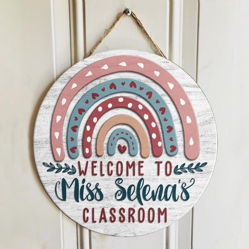 Personalized Name Welcome Classroom Signs For Teachers - Teacher Christmas Gifts