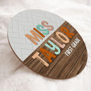 Personalized Name Teacher Name Signs For Door Decor - Thanksgiving Gifts For Teachers