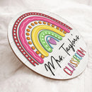 Personalized Name Teacher Classroom Sign For Door Decor - Teacher Appreciation Gift