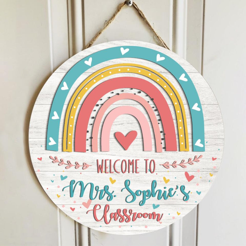 Personalized Name Teacher Name Signs For Door Decor - Best Teacher Gifts Ideas
