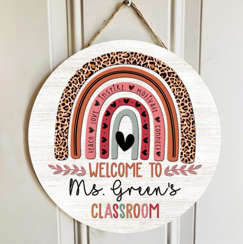 Personalized Name Teacher Door Hanger Classroom Signs - Good Gifts For Teachers