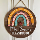 Personalized Name Welcome Teacher Sign For Door Decor - Best Teacher Appreciation Gift Ideas