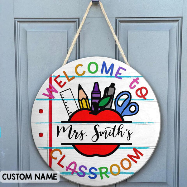 Personalized Name Welcome Teacher Signs For Classroom - Best Gift Ideas For Teachers