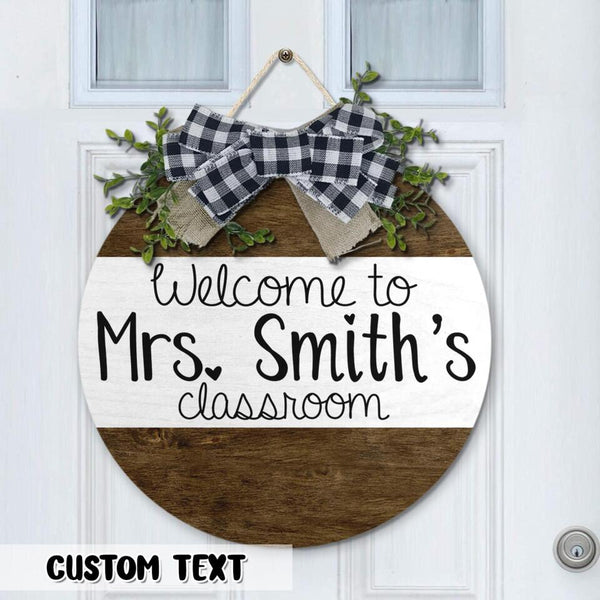 Personalized Name Teacher Classroom Sign Door Decor - Unique Teacher Gifts Ideas