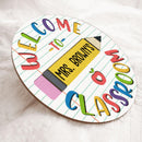 Personalized Name Teacher Pencil Sign For Door Decor - Christmas Gift Ideas For Teachers