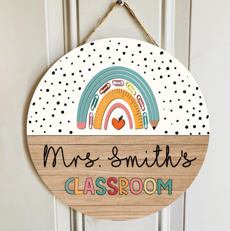 Personalized Name Teacher Welcome Signs For Classroom - Best Teacher Appreciation Gifts
