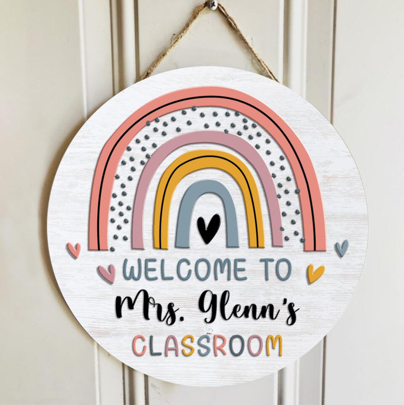 Personalized Name Teacher Classroom Signs For Door Decor - Best Teachers Appreciation Gifts