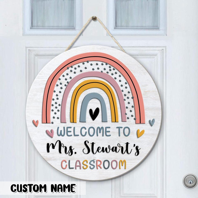 Personalized Name Teacher Classroom Signs For Door Decor - Best Teachers Appreciation Gifts