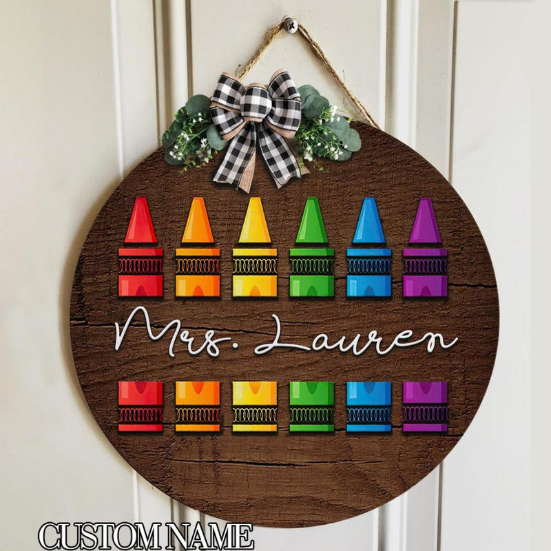 Personalized Name Pencil Teacher Sign For Classroom - Ideas For Teacher Appreciation Week