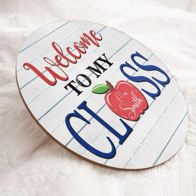 Personalized Name Teacher Classroom Signs For Door Decor - Teacher Appreciation Gifts Ideas