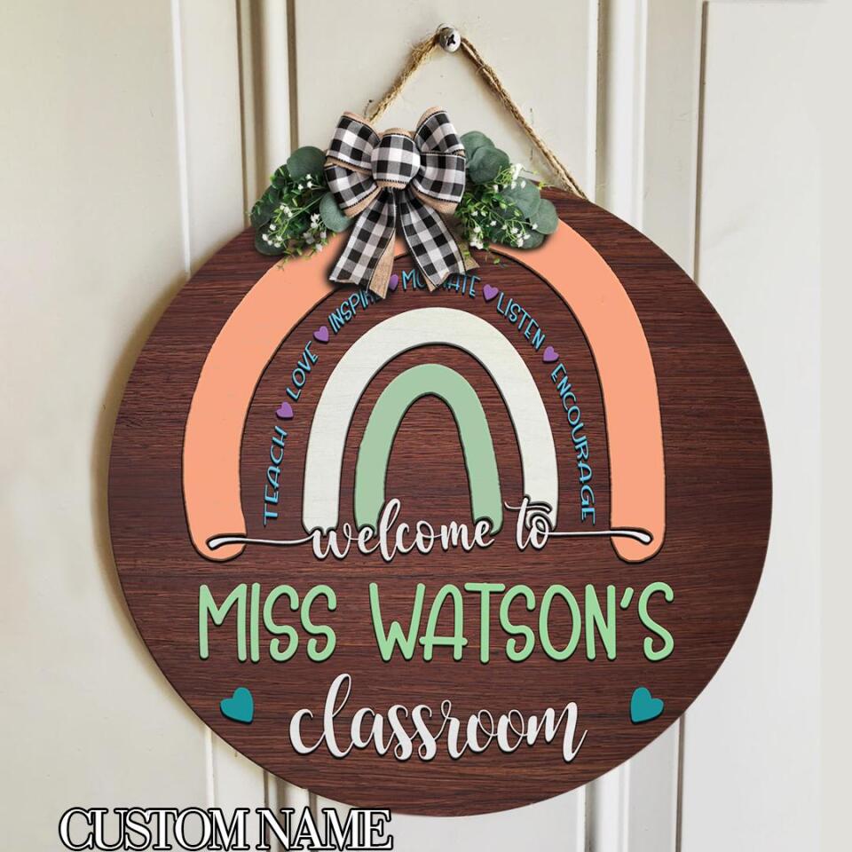 Personalized Name Teacher Classroom Signs For Door Decor - Teacher App