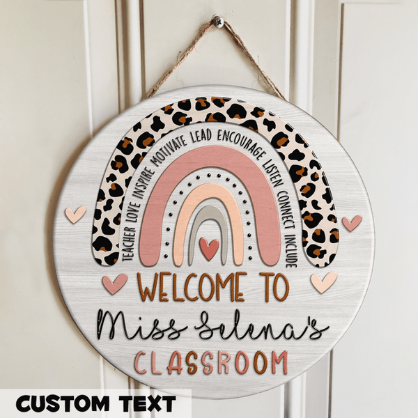 Personalized Name Welcome Teacher Signs For Classroom - Good Gifts For Teachers