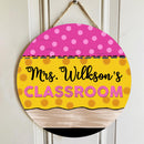 Personalized Name Classroom Welcome Teacher Door Hanger - Best Back To School Teacher Gifts Ideas