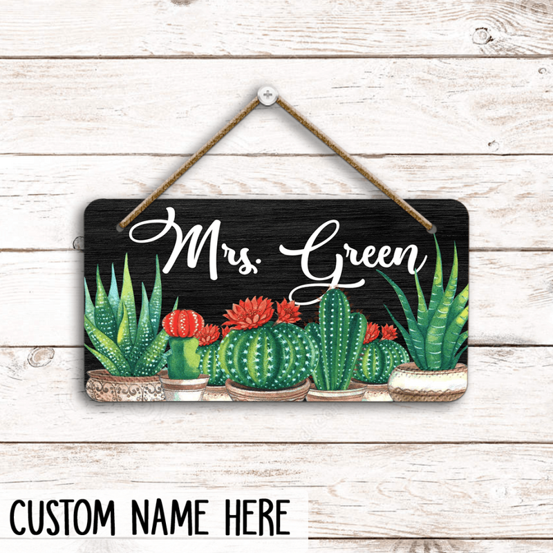 Personalized Plant Teacher Name Signs For Door Decor - Back To School Teacher Appreciation Gifts