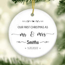 Our First Christmas as Mr. and Mrs. Ornament,Personalized Ornament, Just Married Ornament,Christmas Ornament,Wedding Gift,Couple Gift