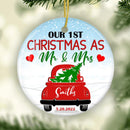Our First Christmas as Mr and Mrs Ornament, First Christmas Married Ornament, Christmas Truck, Just Married Ornament, Personalized Ornament