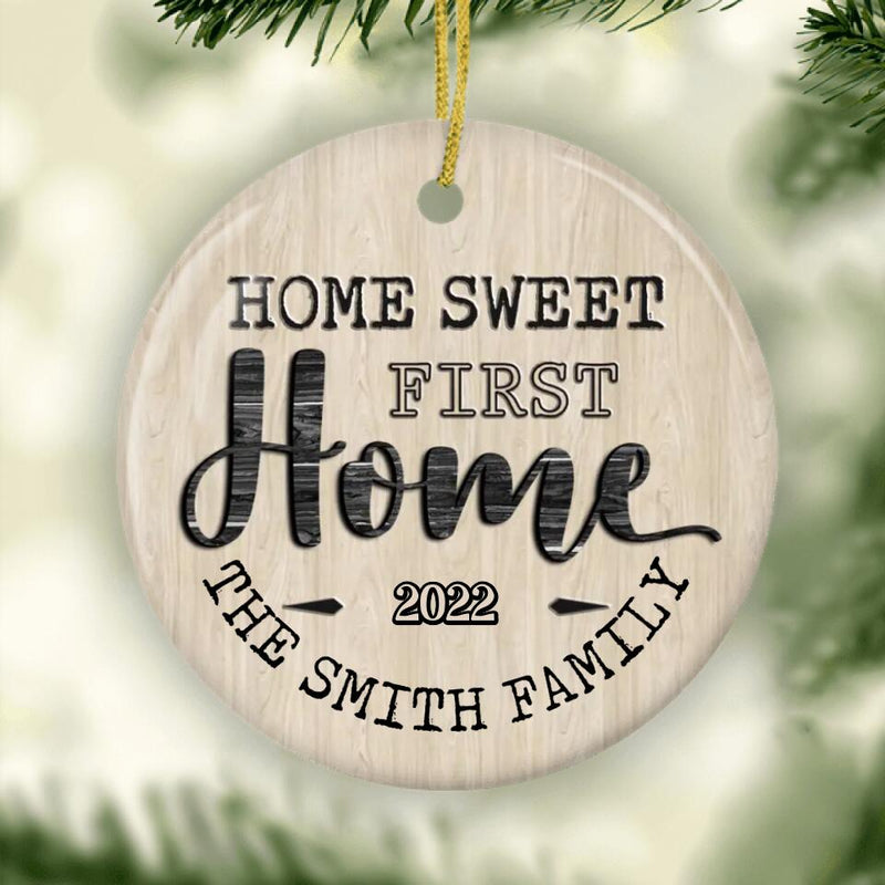 First Home - Custom Family Holiday Ornaments