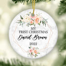 Personalized Baby's First Christmas Ornament, Baby Girl First Christmas Ornament, Baby's First Ornament, New Baby Gift, Christmas Gift