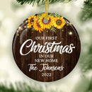 Personalized Christmas First Home Ornament, New Home Ornament, New Home Keepsake, Custom Family Ornament, New Home Gift, 2022 Christmas Gift