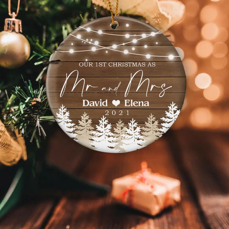 Our First Christmas as Mr and Mrs Ornament First Christmas Married Ornament Personalized Ornament Married Christmas Ornament Couple Gift